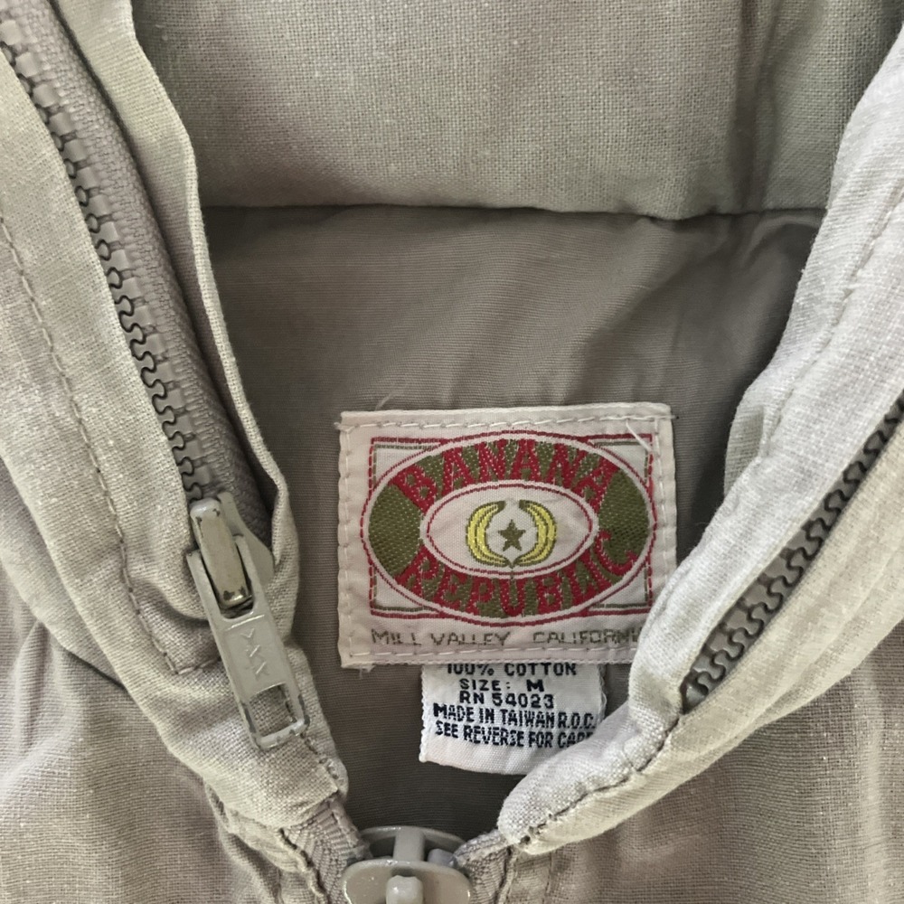 Banana Republic Safari Vintage 80s Utility Vest Travel, Fishing, Hunting Medium - Picture 2 of 7